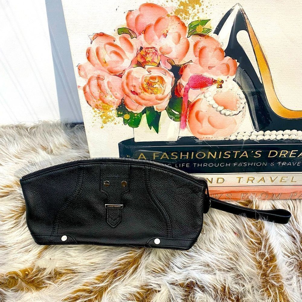 Charles Jourdan‎ 100% genuine pebbled leather Wristlet